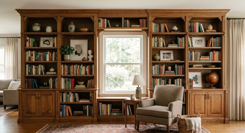 Custom Bookcase Installation in Alexandria, VA