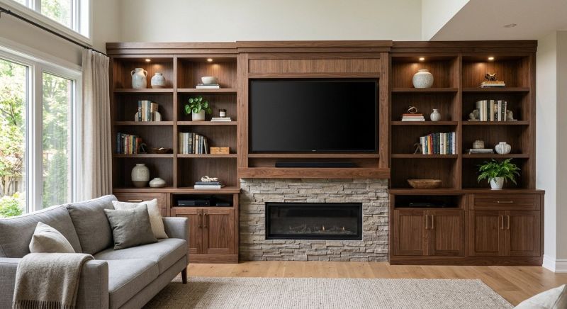 Fireplace Cabinet Installation in Charlotte, NC
