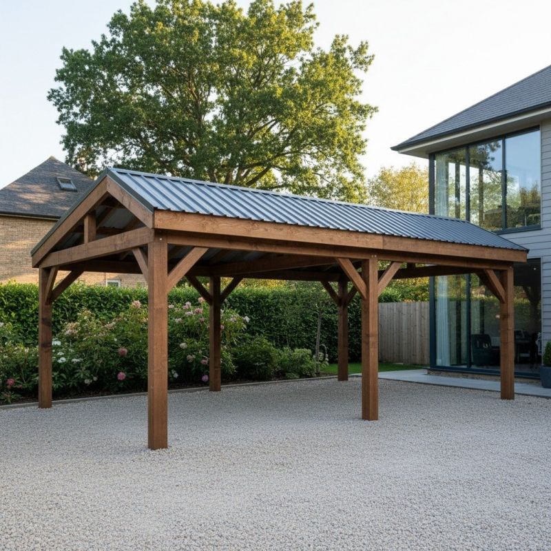 Wood Carport Installation